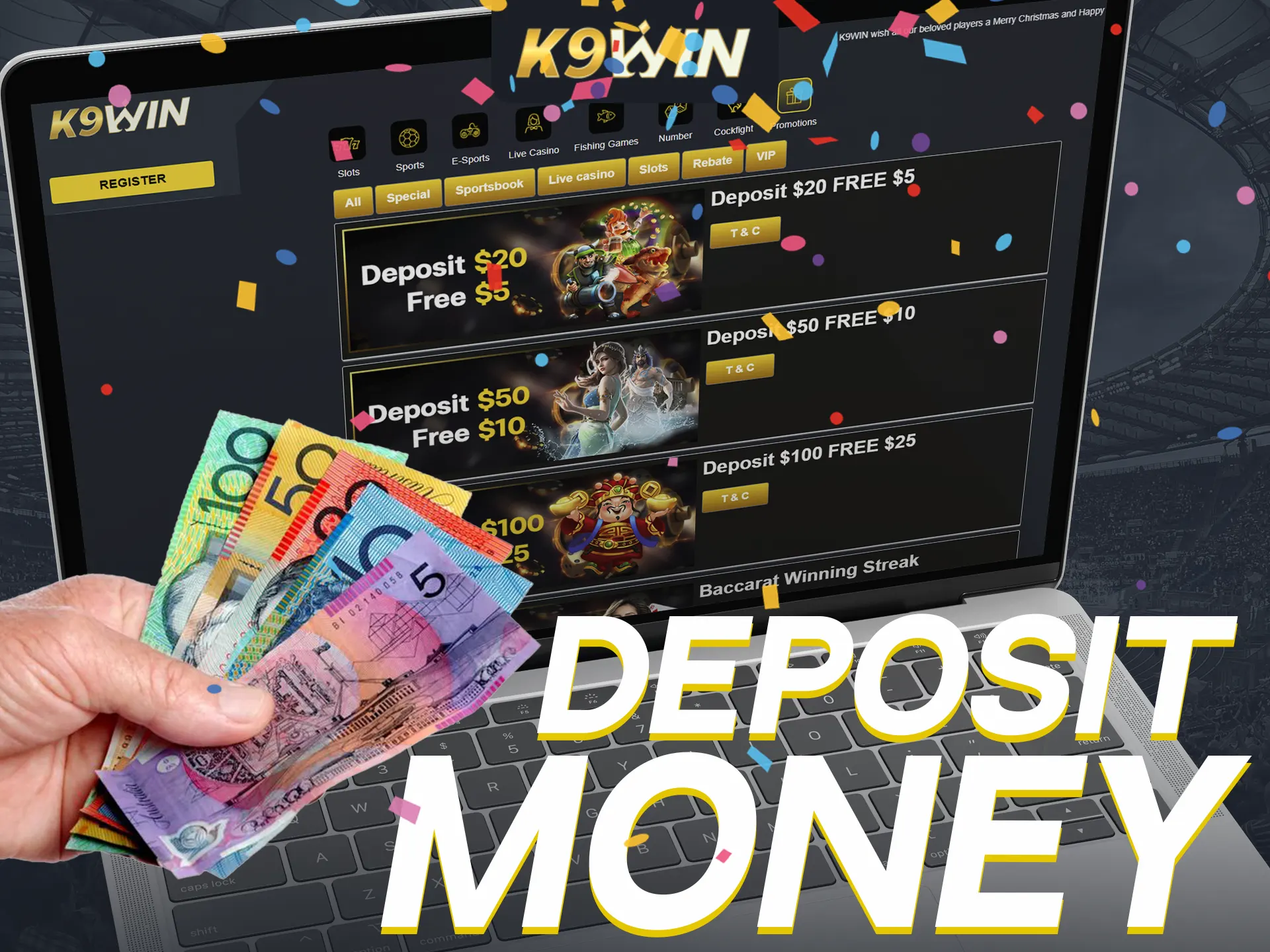 Deposit at K9Win and get extra bonus funds!