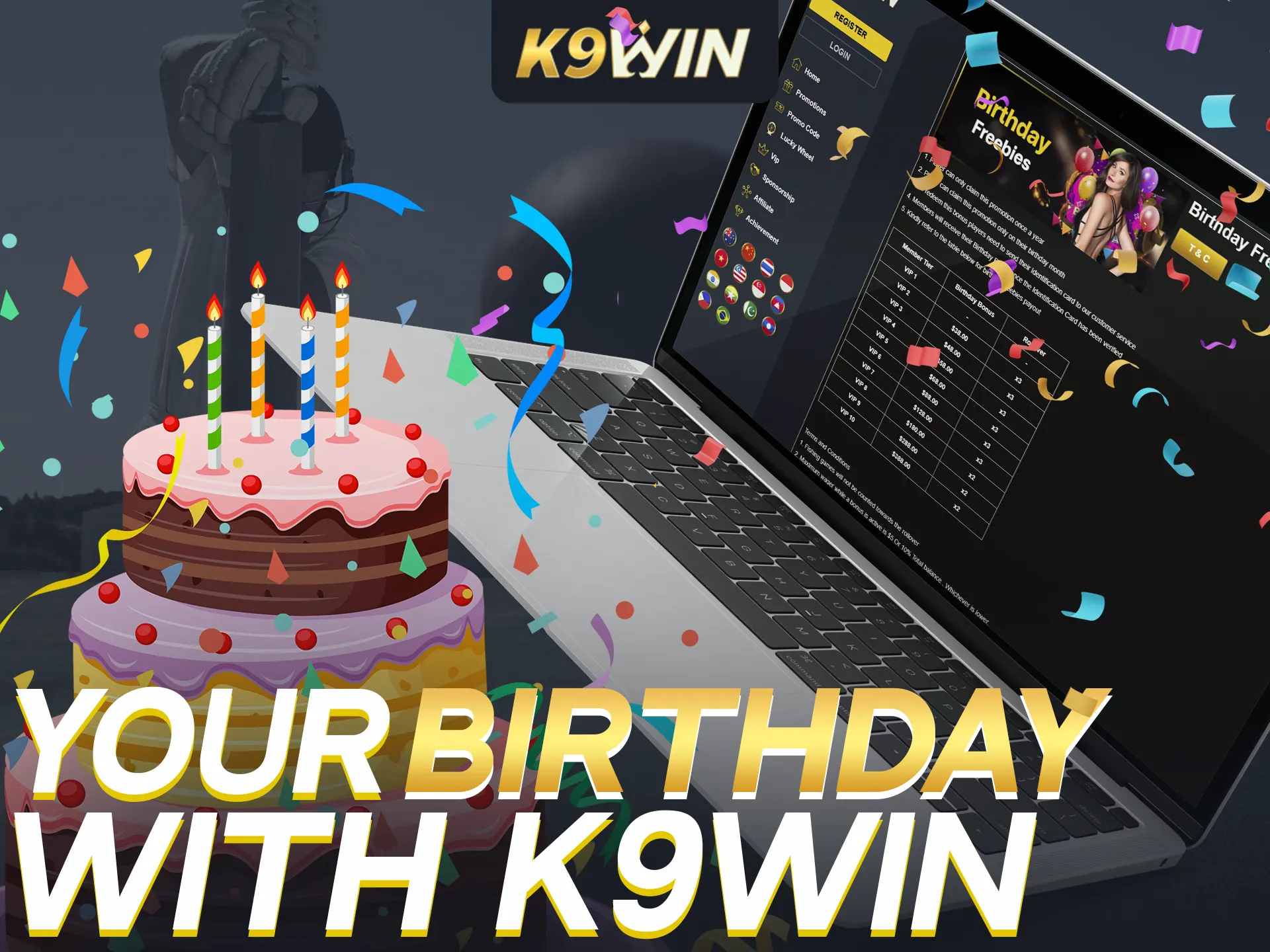 Celebrate your birthday with K9Win and receive a special gift!