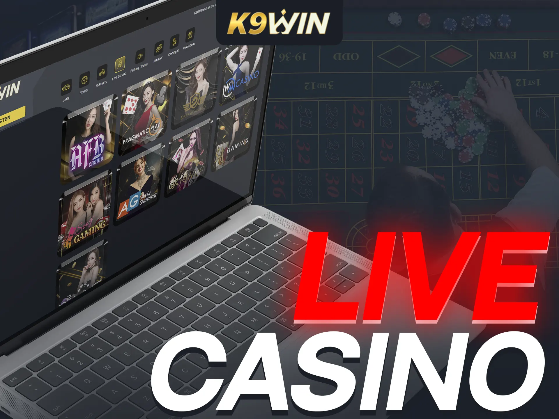 Enjoy live dealer games for realistic casino excitement at K9Win.