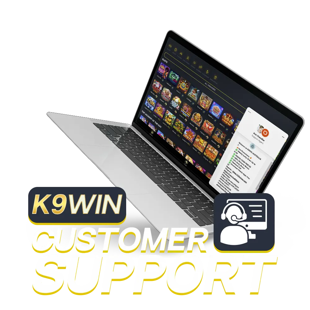 K9Win's support assists with casino and betting queries.