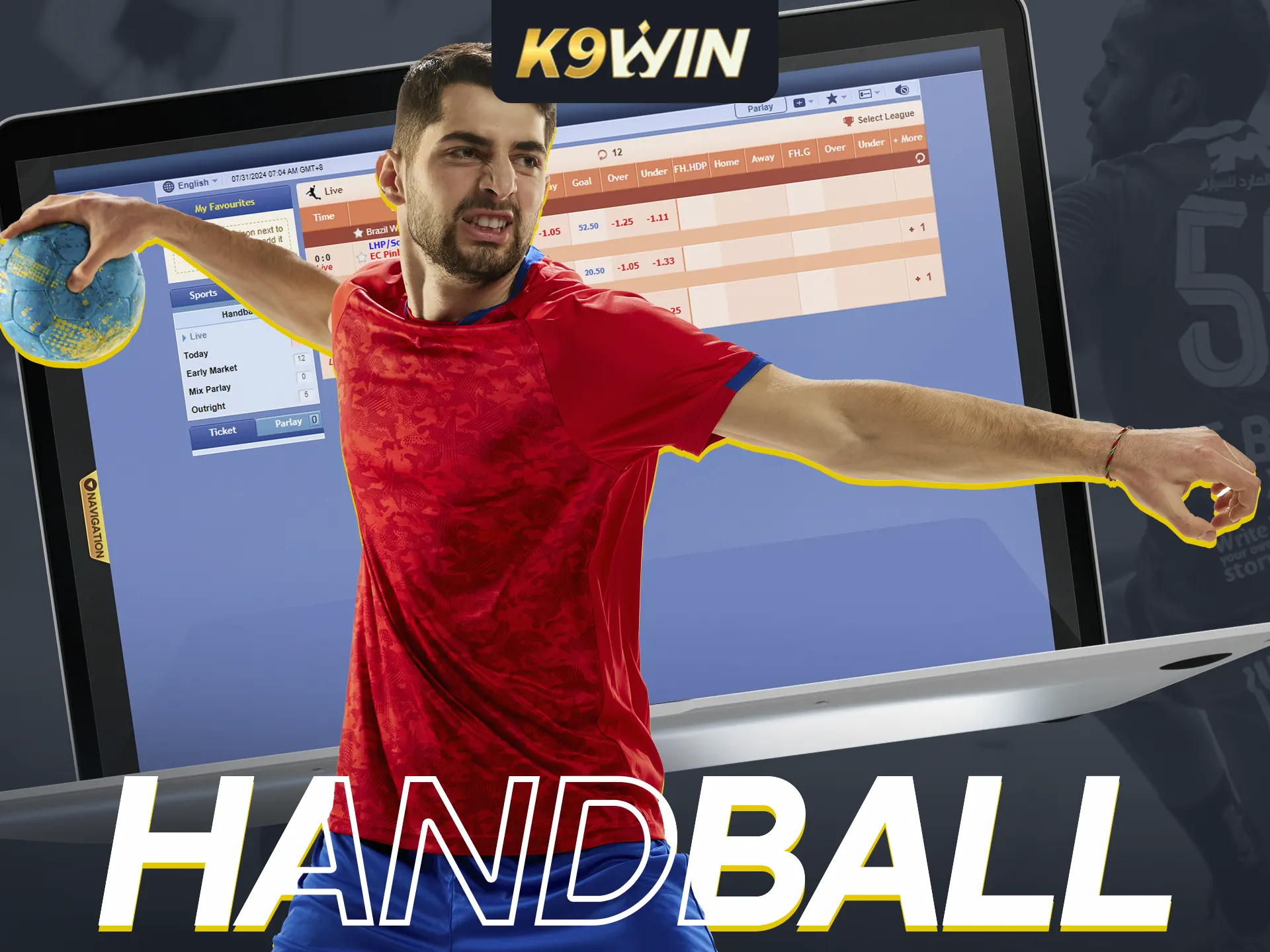 Enjoy bets on handball at K9win.