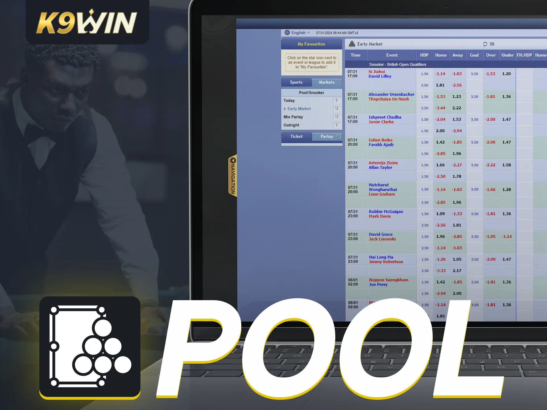 Take the opportunity to place a pool bets at K9win.